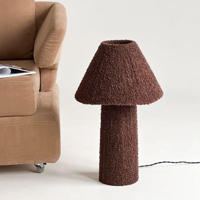 Floor lamps - Moss L – Sculptural Floor Lamp Wrapped in Bouclé Yarn - PLETOSTUDIO
