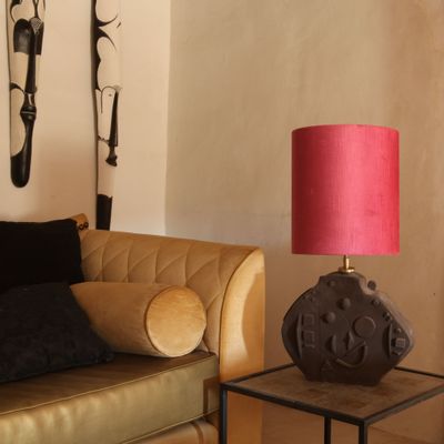 Lampes de table - Chocolate Sprinkles unglazed ceramic table lamp - STUDIO WILD ORANGE