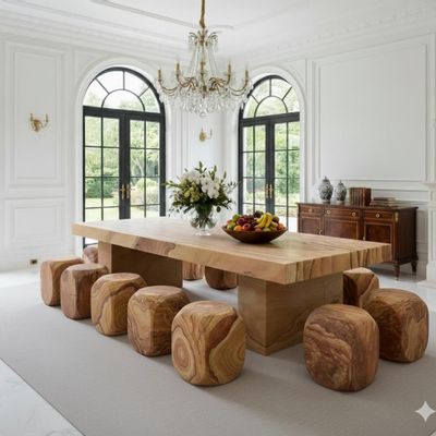 Dining Tables - Long stone Table - SATCHA