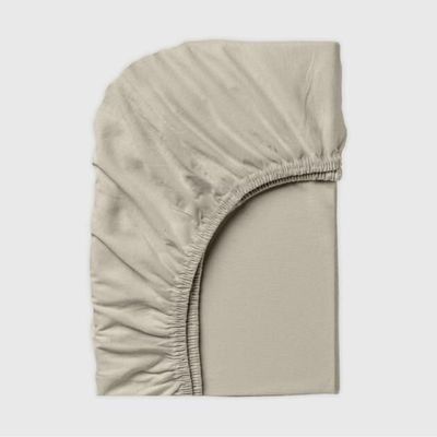 Bed linens - Jersey fitted sheet, 160/200/25cm, grey - DILIOS