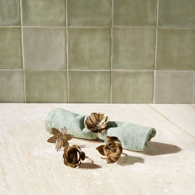 Floral decoration - Botanical Napkin Rings, Set of 4 - BE HOME