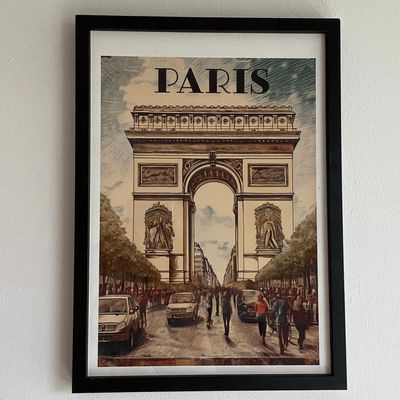Decorative objects - Poster Arc de Triomphe Vintage - ËME CULTURE ART