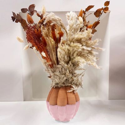 Vases - 3D PETRA PINK glazed clay vase - COMMON PLACE YOUR URBAN JUNGLE