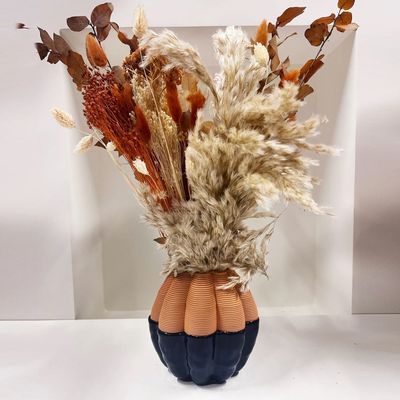 Vases - 3D PETRA NAVY BLUE glazed clay vase - COMMON PLACE YOUR URBAN JUNGLE