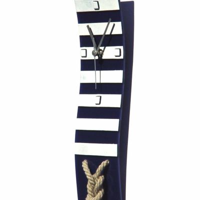 Clocks - Nautic blue wall clock 10x41 cm - CARNEOL GLASS