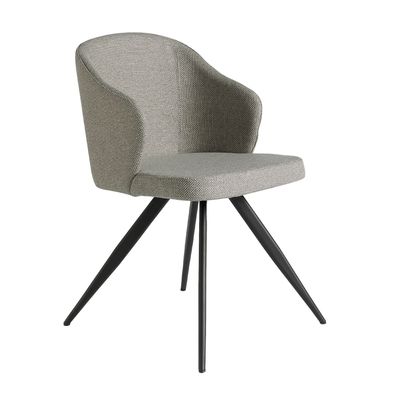 Chairs - Gray fabric upholstered Dining table chair - ANGEL CERDÁ