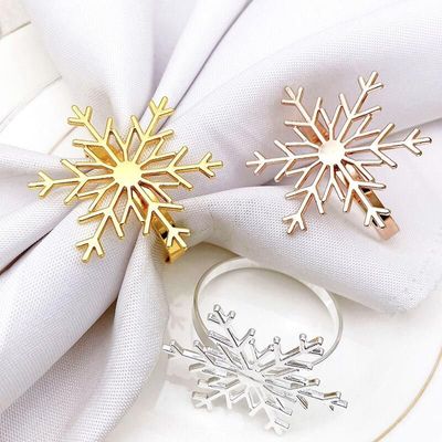 Christmas table settings - Napkin ring - Christmas snowflake - silver or gold - SOSTRAW & SMARTTHINGS