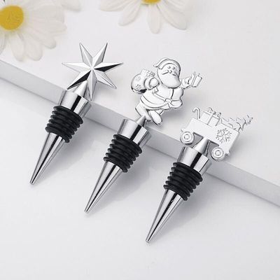 Christmas table settings - Christmas Bottle Cork — Star, Santa Claus, Car — Gold or Silver - SOSTRAW & SMARTTHINGS