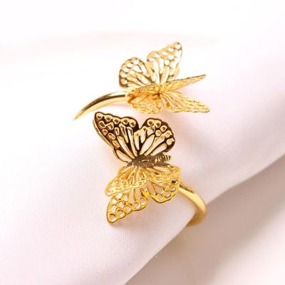 Christmas table settings - Napkin ring - Butterfly - Silver or Gold - SOSTRAW & SMARTTHINGS