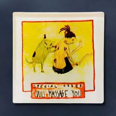 Decorative objects - A discreet request for a massage. Magnet - CARNEOL GLASS