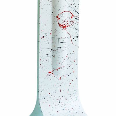 Vases - Vase White Splash 14x36 aux couleurs noir-rouge - CARNEOL GLASS