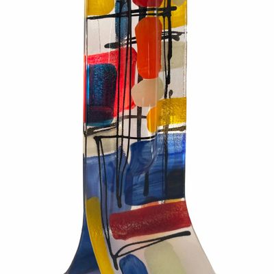 Vases - Vase V79-14x36 - CARNEOL GLASS