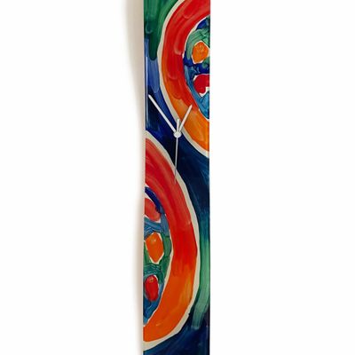 Clocks - Wall clock, blue, green, orange, OB-OCS-10x70 - CARNEOL GLASS