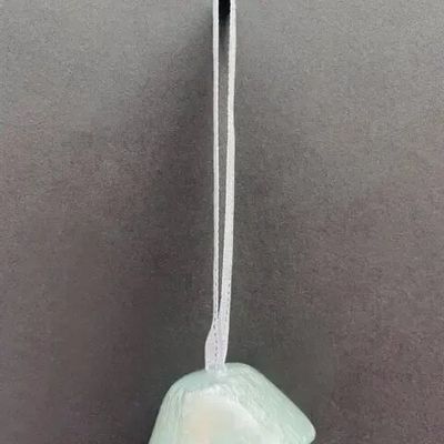 Other Christmas decorations - Small silver glass bell on elegant ribbon hanger - CARNEOL GLASS