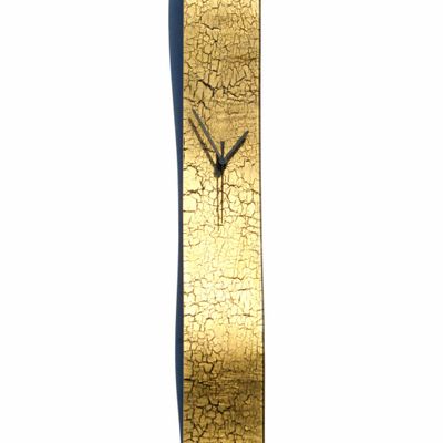 Horloges - Horloge murale en or craquelé 10x70 cm - CARNEOL GLASS