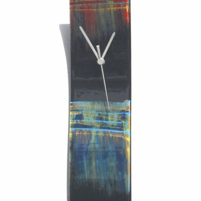 Horloges - Horloge murale floue noir-arc-en-ciel 10x41 cm - CARNEOL GLASS