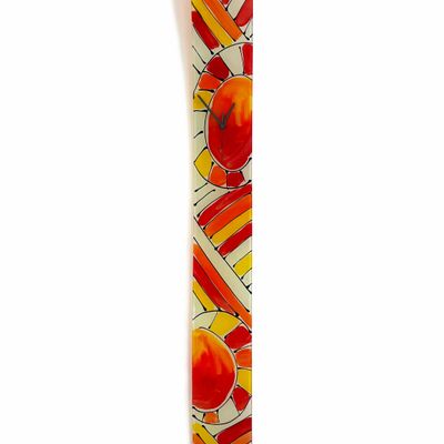 Clocks - Andalusia Orange-Red Wall Clock 12x115 cm - CARNEOL GLASS