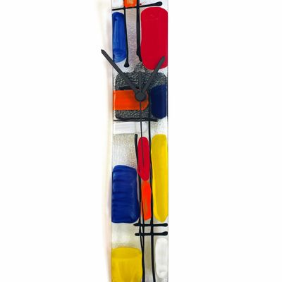 Horloges - Horloge murale Czesko rouge-bleu 6x41 cm - CARNEOL GLASS