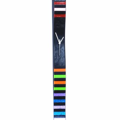 Clocks - Rainbow black-rainbow wall clock 8x98 cm - CARNEOL GLASS