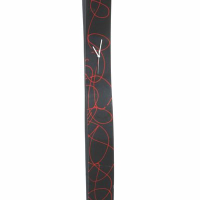 Horloges - Horloge murale Geo noir-rouge 12x115 cm - CARNEOL GLASS
