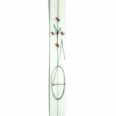 Horloges - Horloge murale blanche Geometry 12x115 cm - CARNEOL GLASS