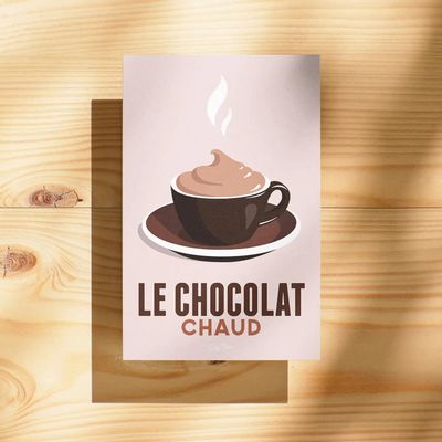 Card shop - Postcard Le Chocolat Chaud : Beige - COSYNÉVÉ - MOUNTAIN POSTERS