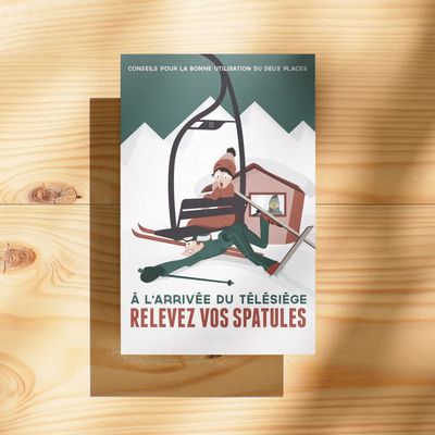 Card shop - Postcard Relevez Les Spatules - COSYNÉVÉ - MOUNTAIN POSTERS