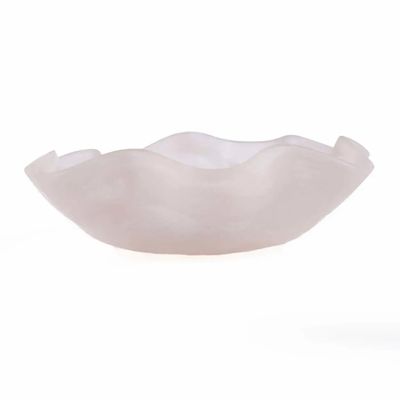 Platter and bowls - The Resin Organic Fruit Bowl - Pink White - BAZAR BIZAR LIVING