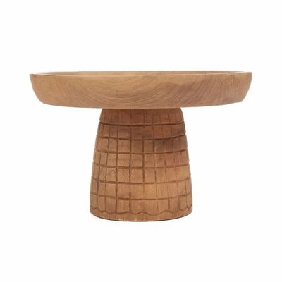 Platter and bowls - The Kotak-Kotak Cake Dish - Natural - BAZAR BIZAR LIVING