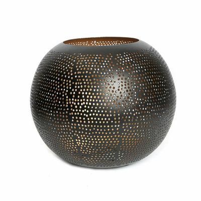 Bougies - La Boule Percée - Noir Or - XL - BAZAR BIZAR LIVING