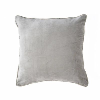 Fabric cushions - The Velvet Crush Cushion Cover - Grey - 50x50 - BAZAR BIZAR LIVING