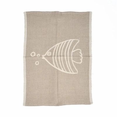 Torchons - Le Torchons Linen Fish - Blanc Naturel - 50x70 - BAZAR BIZAR LIVING