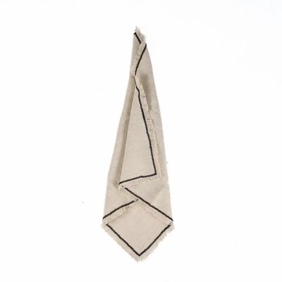 Napkins - The Tuscany Napkin - Natural Black - 45x45 - BAZAR BIZAR LIVING
