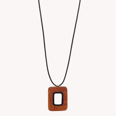 Jewelry - Long necklace with rectangle pendant - Cannelle - NATURE BIJOUX