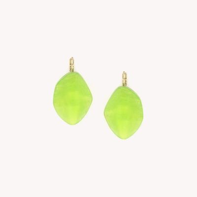 Jewelry - Simple french hook earrings lime green - Combava - NATURE BIJOUX