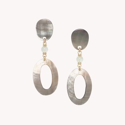 Jewelry - Post earrings with ring dangle - Fluorite - NATURE BIJOUX
