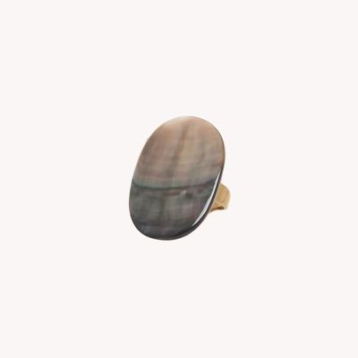 Jewelry - Adjustable black lip ring - Fluorite - NATURE BIJOUX