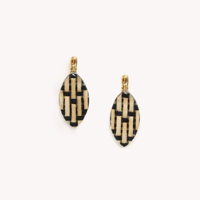 Jewelry - "eye shape" french earrings - Madam Bogolan - NATURE BIJOUX