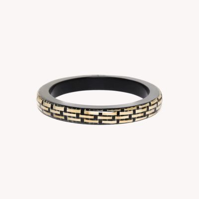 Jewelry - Black & white rigid bracelet - Madam Bogolan - NATURE BIJOUX