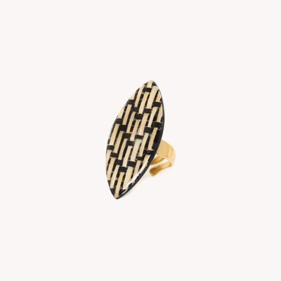 Jewelry - Adjustable oval ring - Madam Bogolan - NATURE BIJOUX