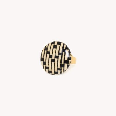 Jewelry - Adjustable round ring - Madam Bogolan - NATURE BIJOUX