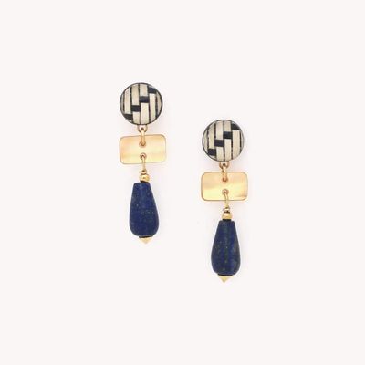 Jewelry - Small drop earrings - Madam Bogolan - NATURE BIJOUX