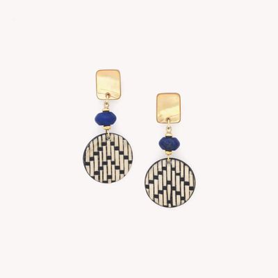 Jewelry - 3 elements earrings - Madam Bogolan - NATURE BIJOUX