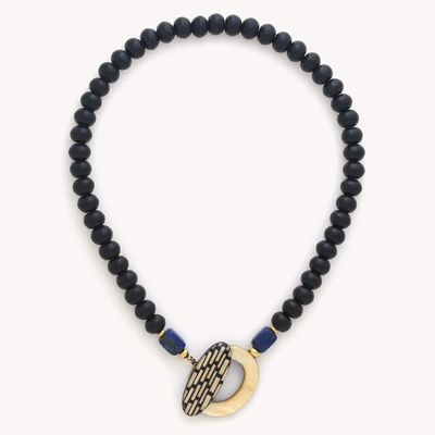 Jewelry - Short necklace with front lock - Madam Bogolan - NATURE BIJOUX