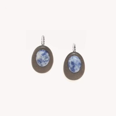 Bijoux - Boucles d'oreilles dormeuses ovales - Skala - NATURE BIJOUX
