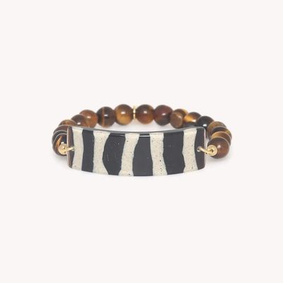 Bijoux - Bracelet simple extensible - Zebra - NATURE BIJOUX