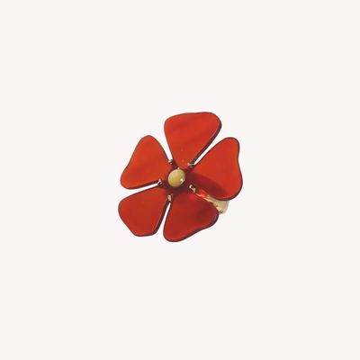 Jewelry - Adjustable XL red ring - Son Jardin - NATURE BIJOUX
