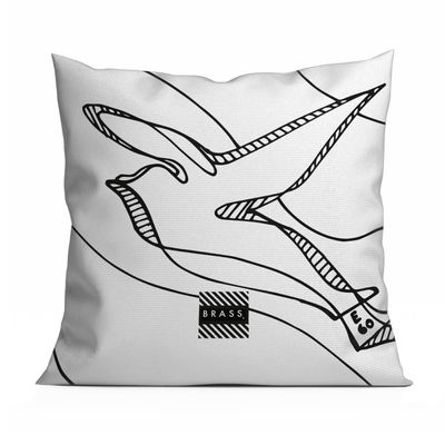 Tissus pour extérieurs - Coussin d'extérieur White Colombes  45 x 45 - Design by BRASS - ARTDECORIS