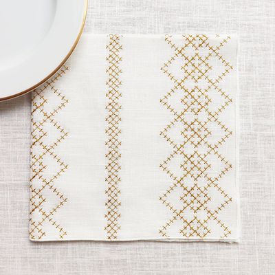 Table linen - Linen Napkin | LOSANGA Gold - GIARDINO SEGRETO