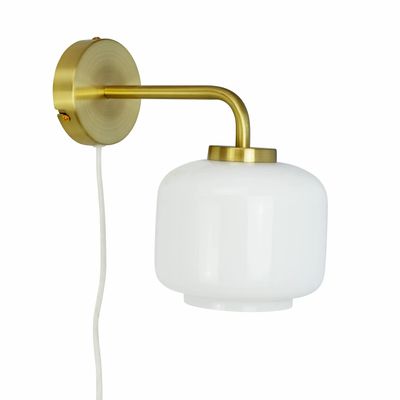 Wall lamps - Arp D15 opal/ brass wall lamp - DYBERG LARSEN